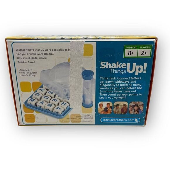 Boggle 3 Minute Word Search Family Game Parker Brothers Complete 2005 Box Flawed - Picture 2 of 4